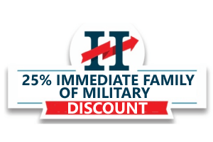 25% immediate family of military badge